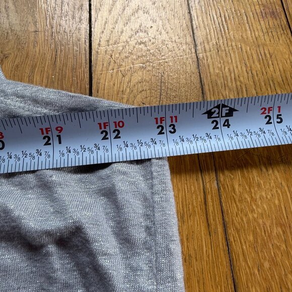 Eileen Fisher Size XL Silver Gray Metallic Linen Lightweight Sleeveless Tank Top - Picture 6 of 9